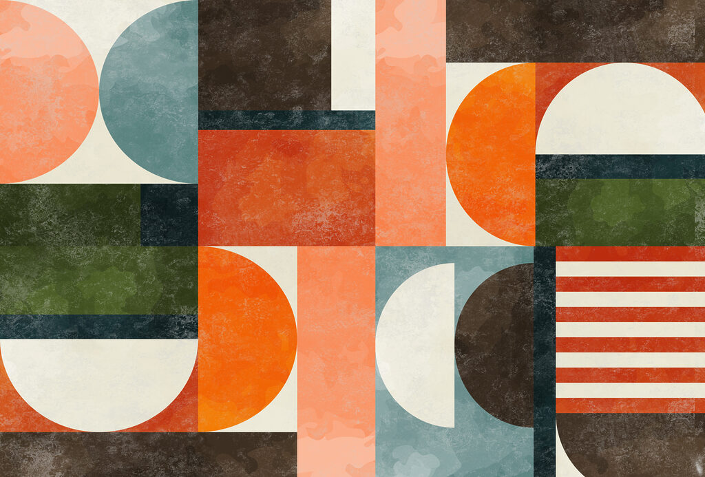 Colorful pattern with different shapes