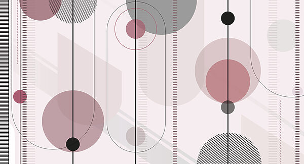 Abstract shapes in soft color palette