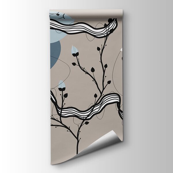 Drawing of a tree with flowers and leaves Drawing of a tree with flowers and leaves