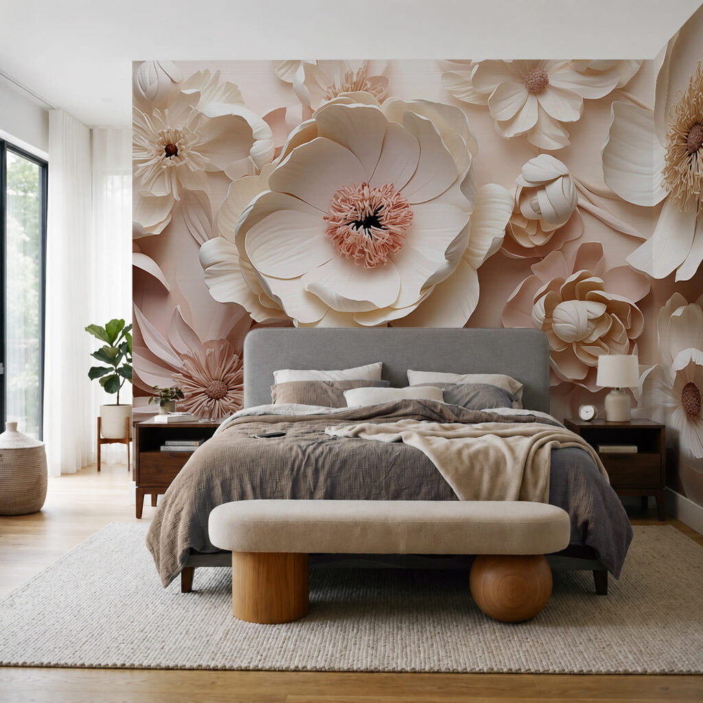 Ramo de flores blancas y rosas