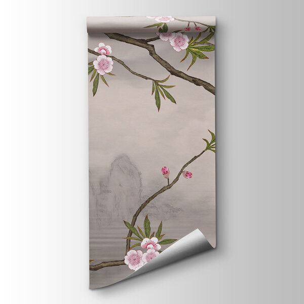 Tree branch with pink flowers on it Tree branch with pink flowers on it