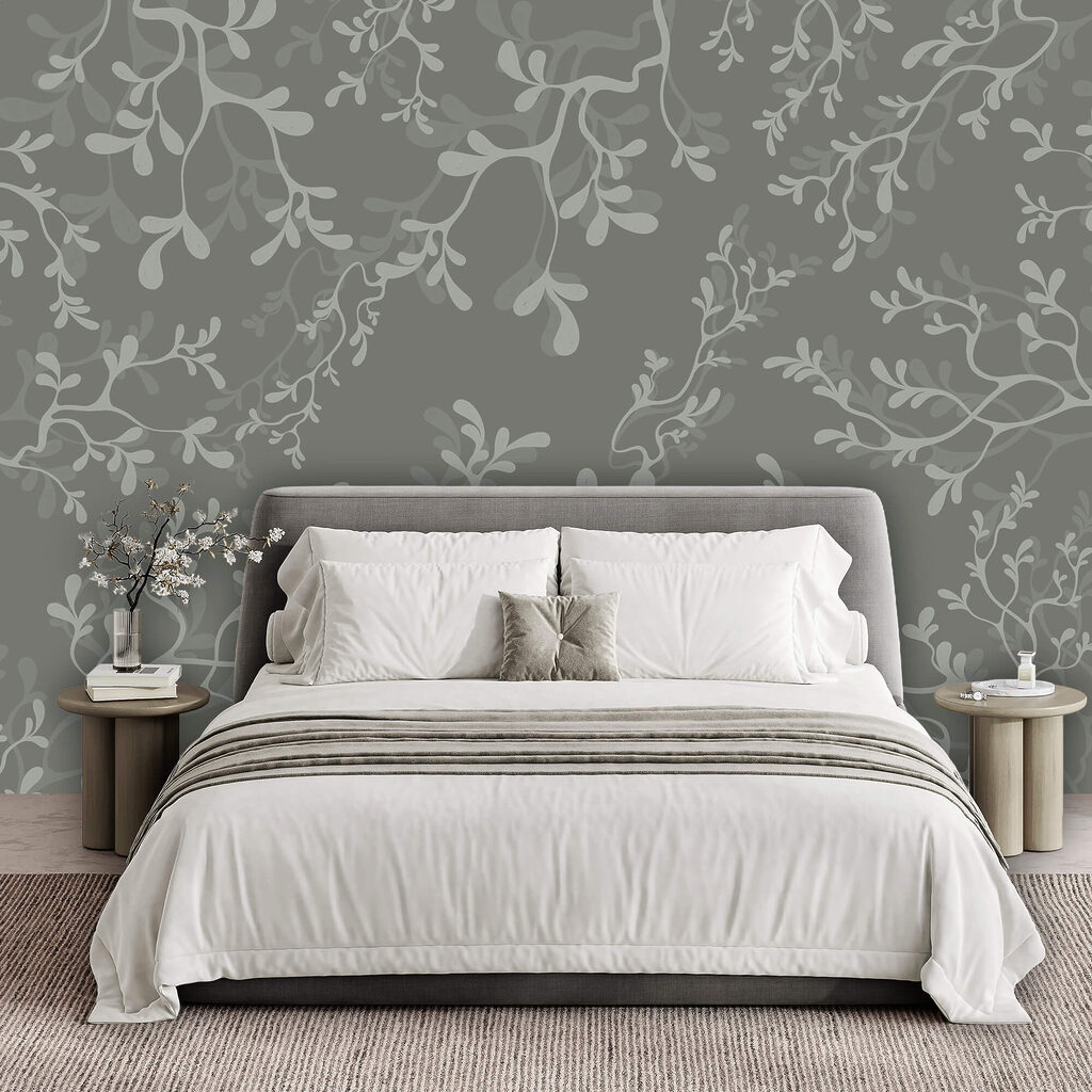Fondo gris con ramas Fondo gris con ramas
