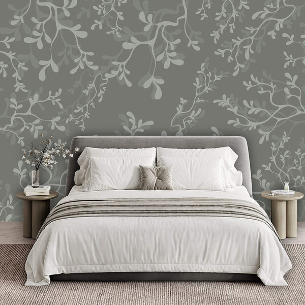 Fondo gris con ramas Fondo gris con ramas