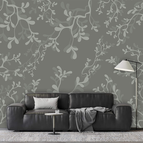 Fondo gris con ramas Fondo gris con ramas