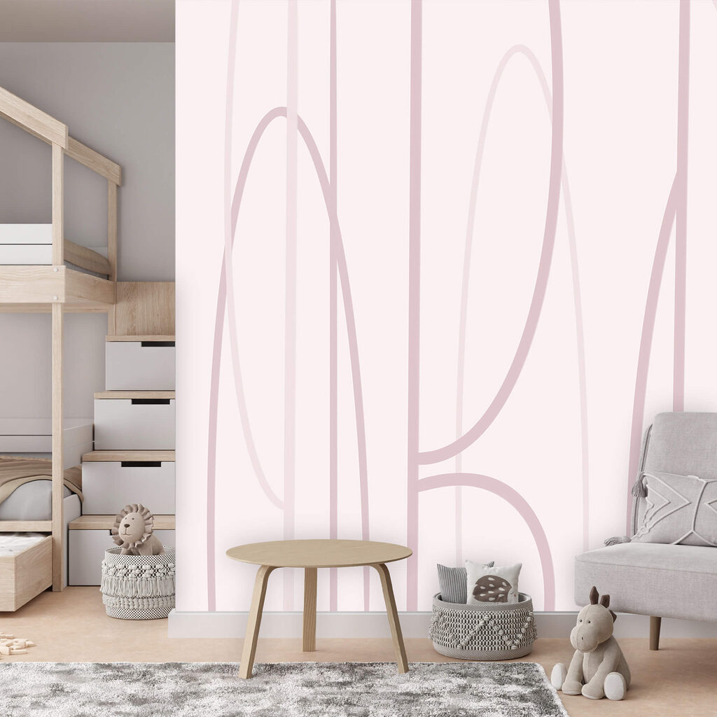 Fondo rosa y blanco con líneas