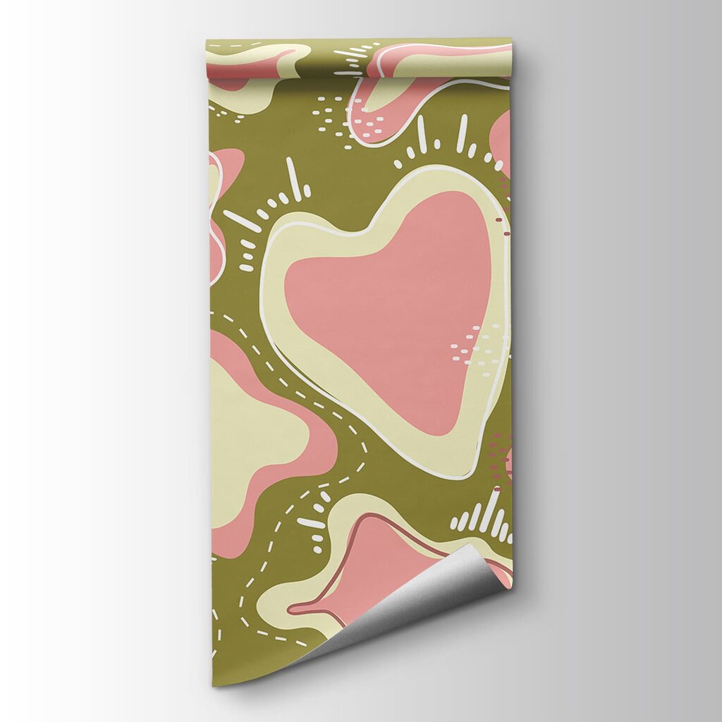 Pink and white shapes