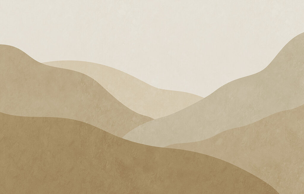 Brown hills with a white background