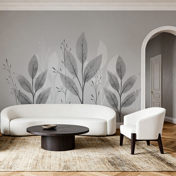 Elegante diseño botánico en blanco y negro Elegante diseño botánico en blanco y negro