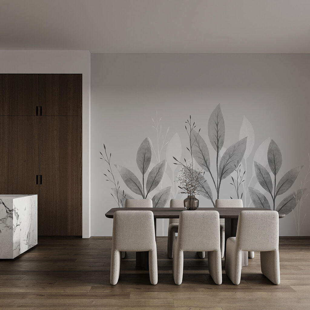 Elegante diseño botánico en blanco y negro Elegante diseño botánico en blanco y negro