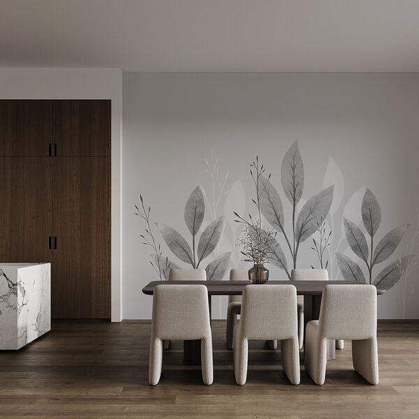 Elegante diseño botánico en blanco y negro Elegante diseño botánico en blanco y negro