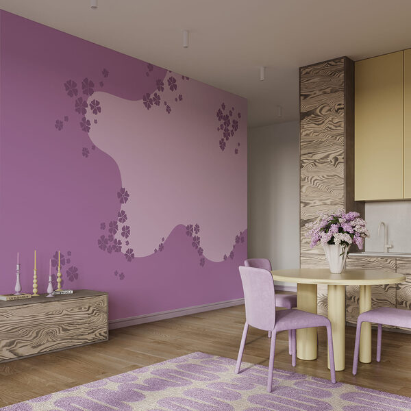 Fondo morado y blanco con flores Fondo morado y blanco con flores