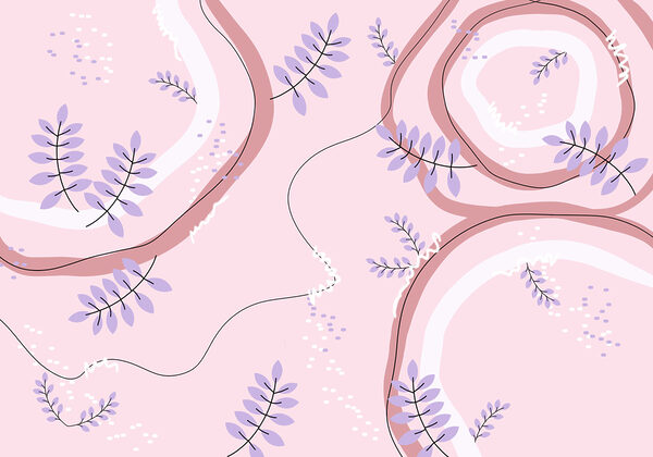 Pink and purple pattern with leaves Pink and purple pattern with leaves