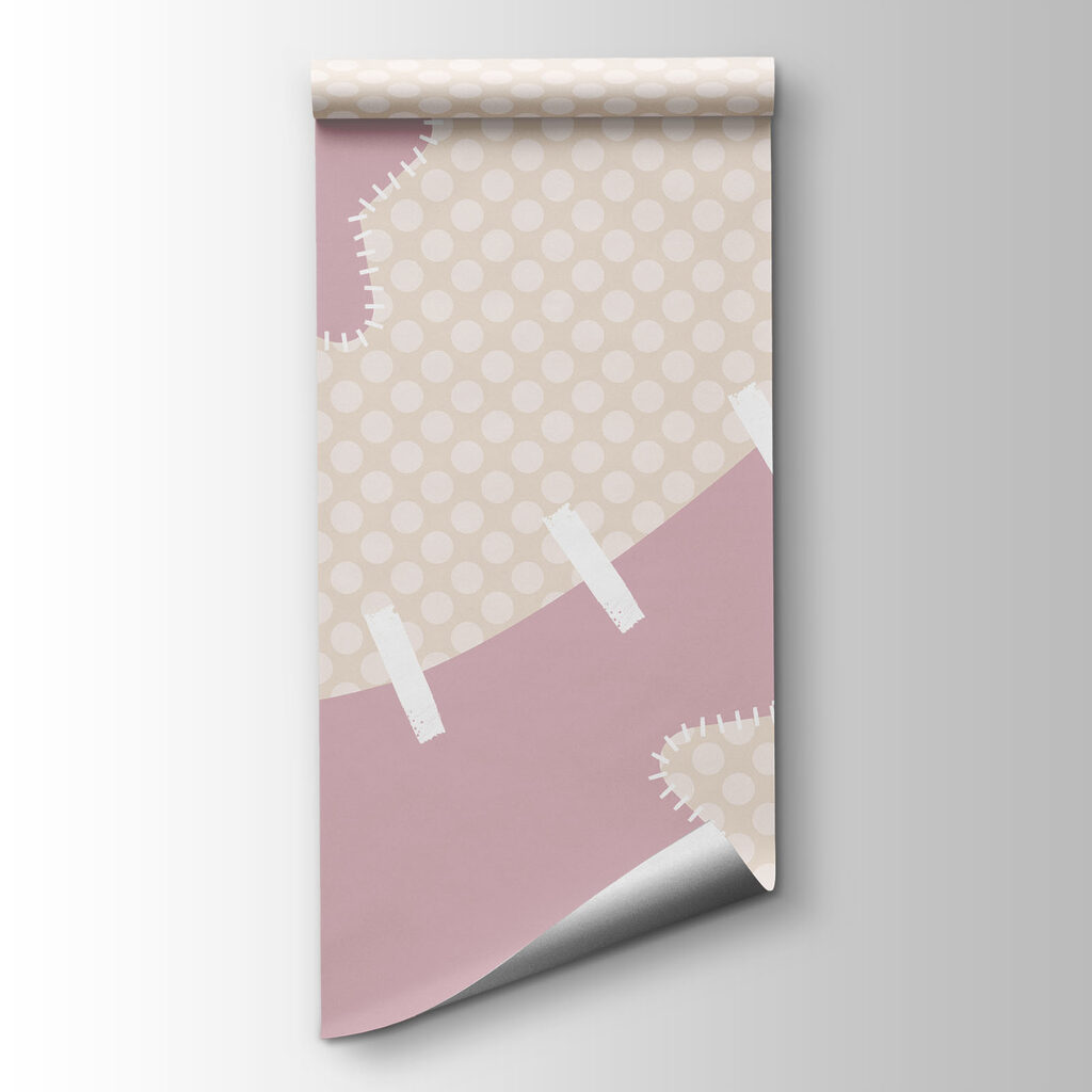 Pink and white fabric with stars Pink and white fabric with stars