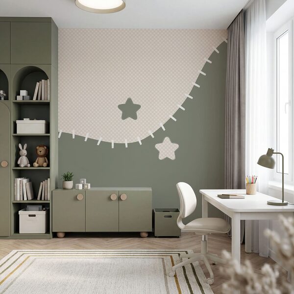 Tela blanca y gris con estrellas Tela blanca y gris con estrellas