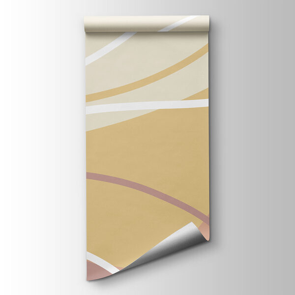 Brown and white wavy lines