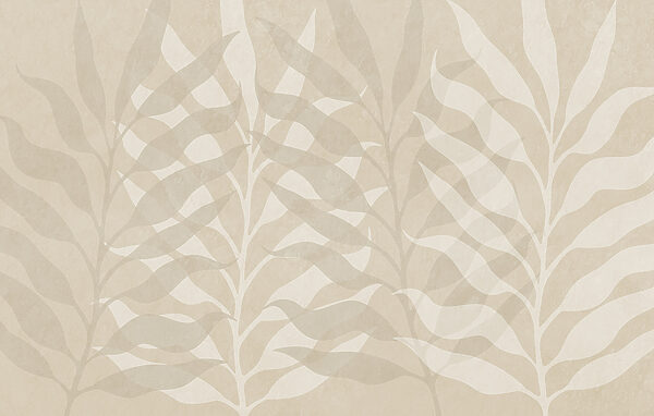 White and tan leaf pattern
