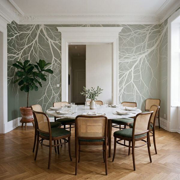 Ramas blancas sobre un fondo gris Ramas blancas sobre un fondo gris