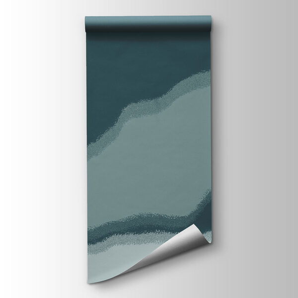 Abstract mountain landscape in cool tones
