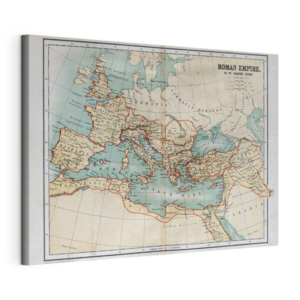 Cuadros Un mapa de Europa con líneas rojas (SKU: s09978) Cuadros Cuadros Un mapa de Europa con líneas rojas (SKU: s09978)