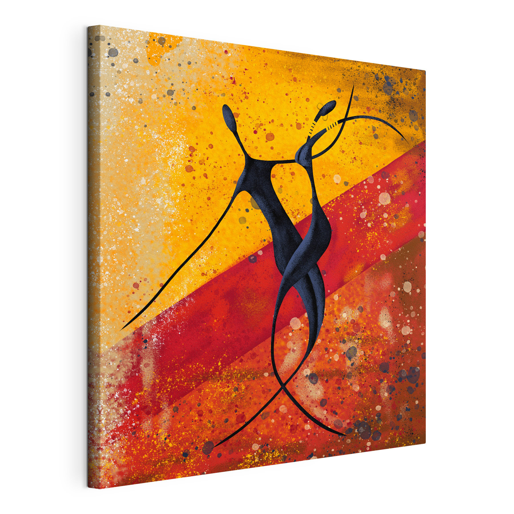 A painting of a couple of people dancing