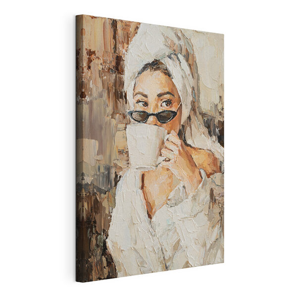 Cuadros Un cuadro en el que aparece una mujer sosteniendo una taza (SKU: s25964) Cuadros Cuadros Un cuadro en el que aparece una mujer sosteniendo una taza (SKU: s25964)