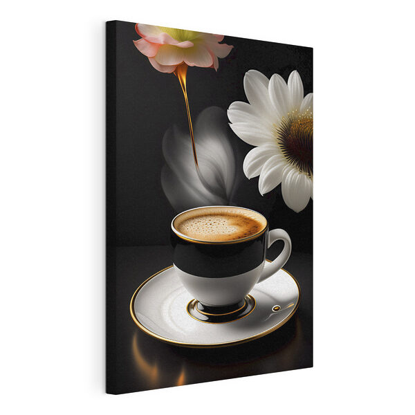 Cuadros Una taza de café y una flor