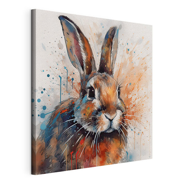 Cuadros Conejo con salpicaduras de pintura (SKU: s32329) Cuadros Cuadros Conejo con salpicaduras de pintura (SKU: s32329)