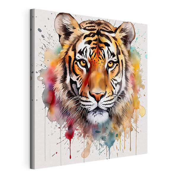 Cuadros Tigre con salpicaduras de colores (SKU: s32335) Cuadros Cuadros Tigre con salpicaduras de colores (SKU: s32335)