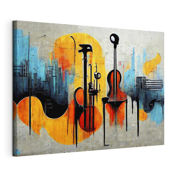 Cuadros Un cuadro de guitarras e instrumentos