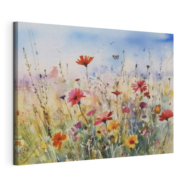 Cuadros Una acuarela de flores y una mariposa (SKU: s33668) Cuadros Cuadros Una acuarela de flores y una mariposa (SKU: s33668)