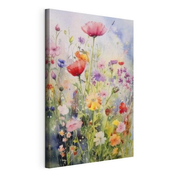Cuadros Un cuadro de flores en un campo