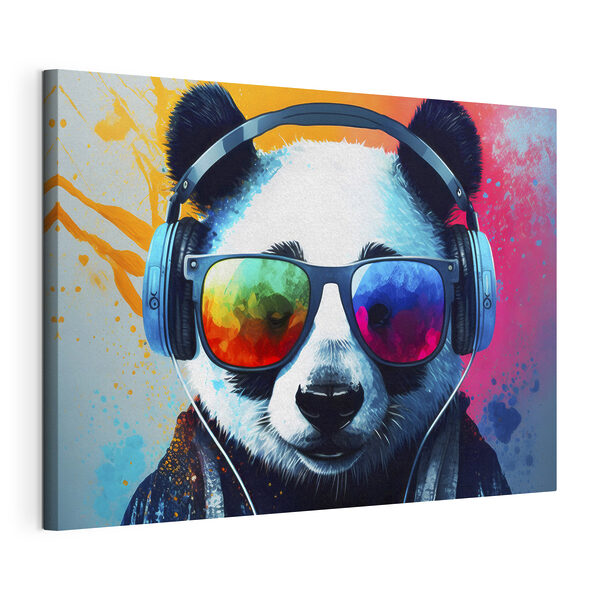 Cuadros Un panda con auriculares y gafas de sol (SKU: s33547) Cuadros Cuadros Un panda con auriculares y gafas de sol (SKU: s33547)