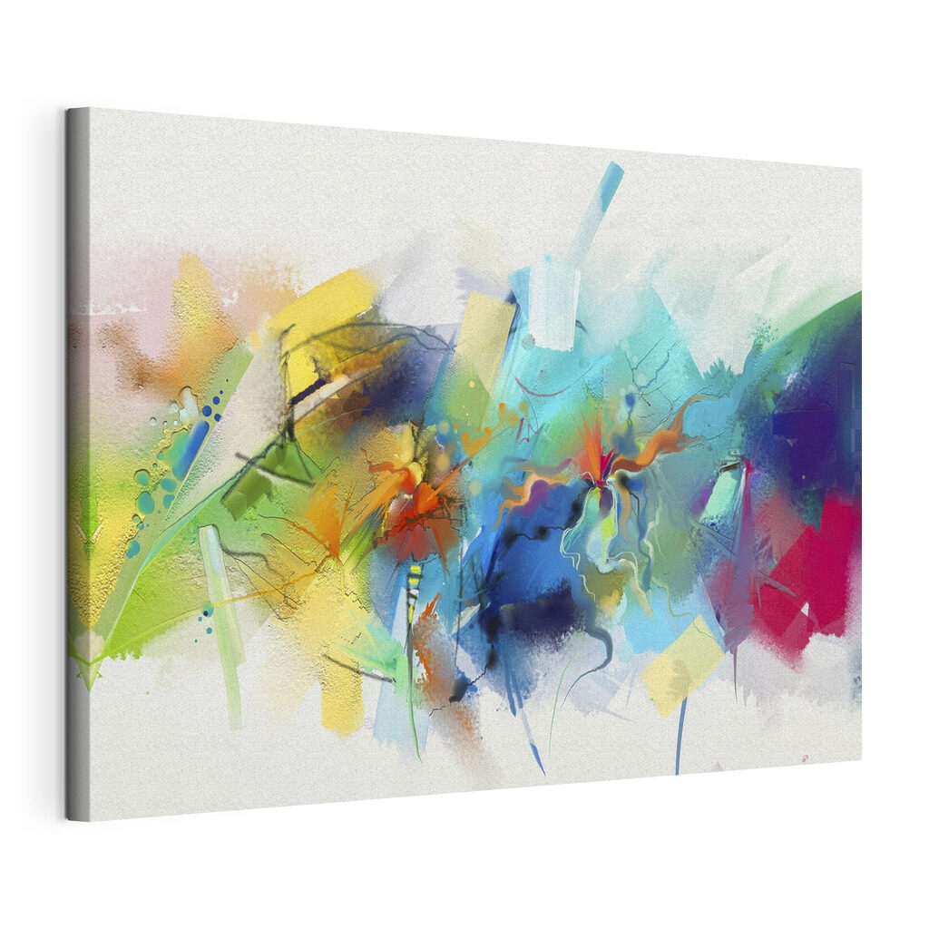 A colorful painting of flowers A colorful painting of flowers