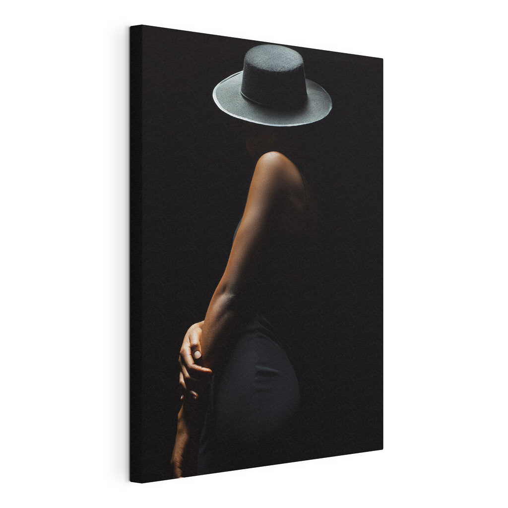 A woman in a hat
