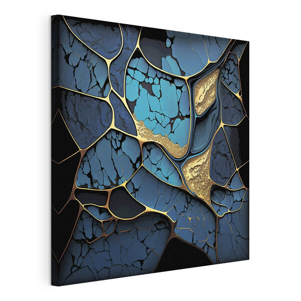 Cuadros Elegancia abstracta en turquesa y bronce
