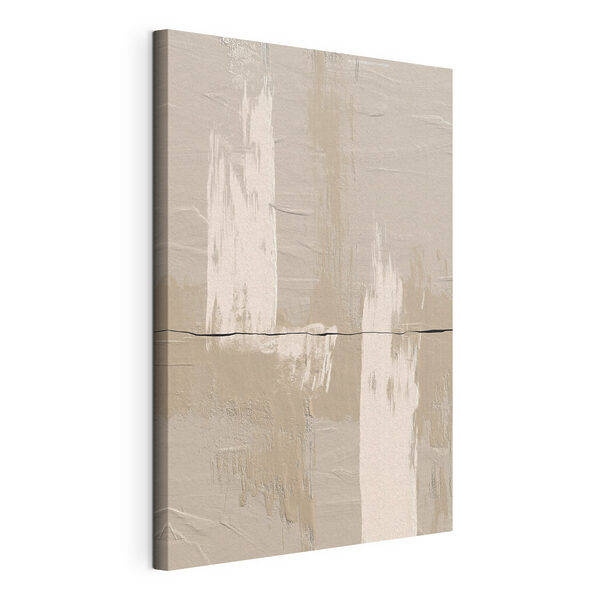 Cuadros Pintura blanca y marrón en una pared