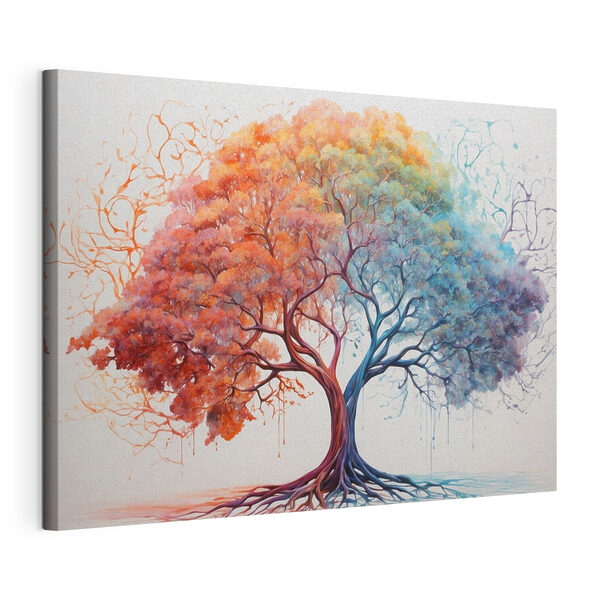 Cuadros Un árbol con hojas de diferentes colores