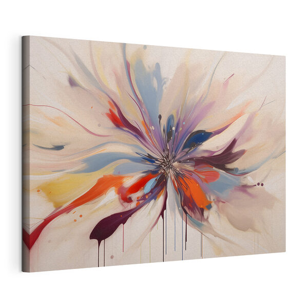Cuadros Cuadros Una flor colorida que parece un trazo de pintura (SKU: s36806)