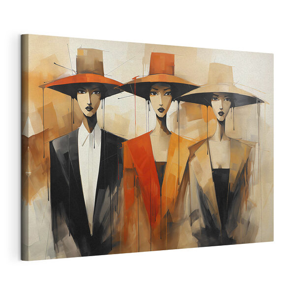 Cuadros Un grupo de mujeres con sombreros