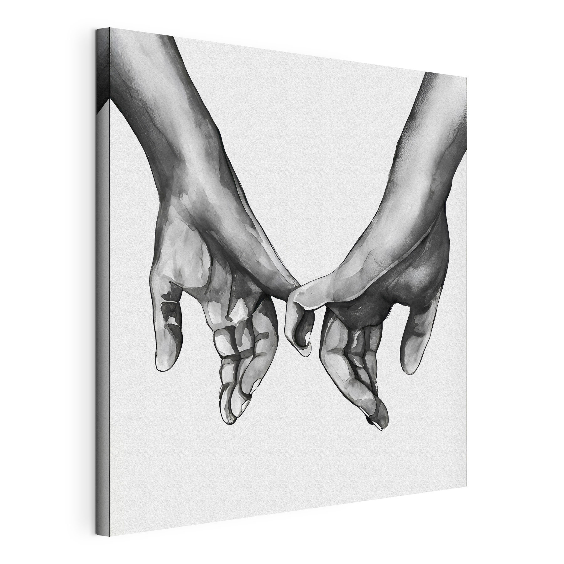 A drawing of two hands holding each other