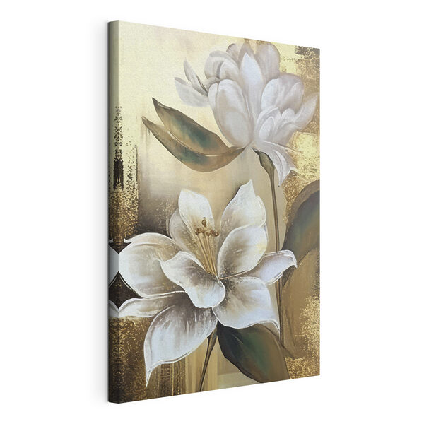 Cuadros Un cuadro de flores en una pared