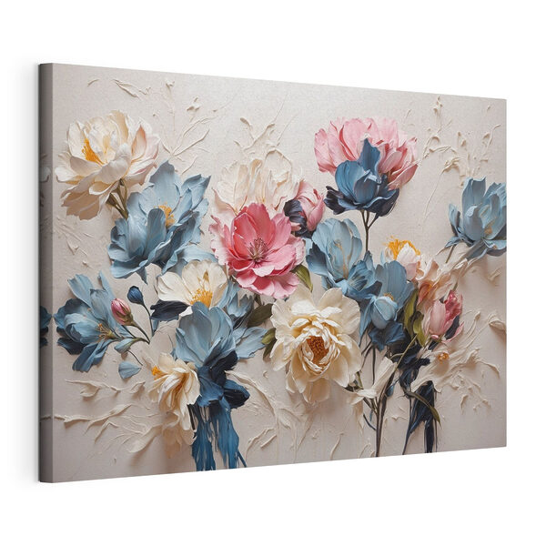 Cuadros Cuadros Un cuadro de flores sobre un fondo blanco (SKU: s37336)