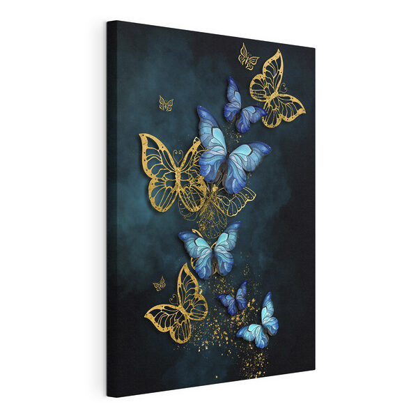 Cuadros Un grupo de mariposas sobre un fondo azul (SKU: s37483) Cuadros Cuadros Un grupo de mariposas sobre un fondo azul (SKU: s37483)