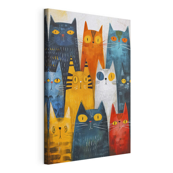 Cuadros Un grupo de gatos de diferentes colores