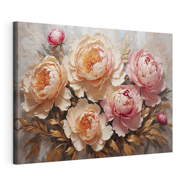 Cuadros Peonías en flor entre un frondoso follaje (SKU: s38065) Cuadros Cuadros Peonías en flor entre un frondoso follaje (SKU: s38065)