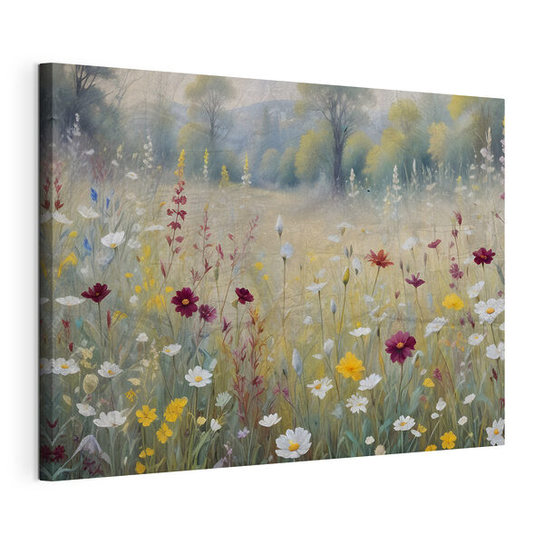 Cuadros Un cuadro de flores en un campo