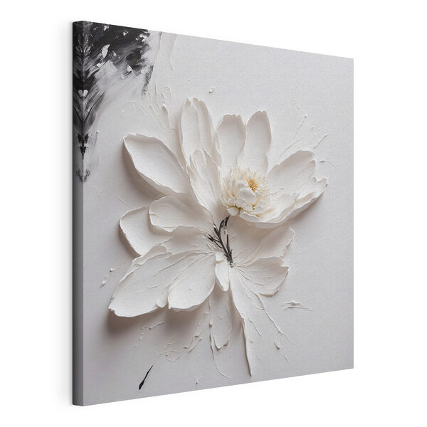 Cuadros Cuadros Una flor blanca pintada de negro (SKU: s38303)