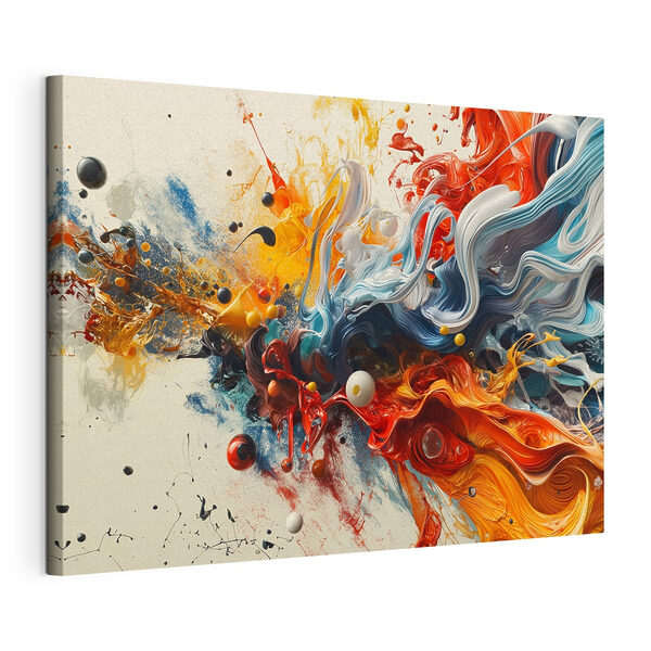 Cuadros Una salpicadura de pintura de colores
