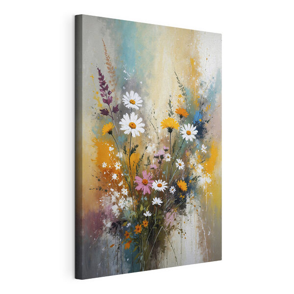 Cuadros Un cuadro de flores y hojas