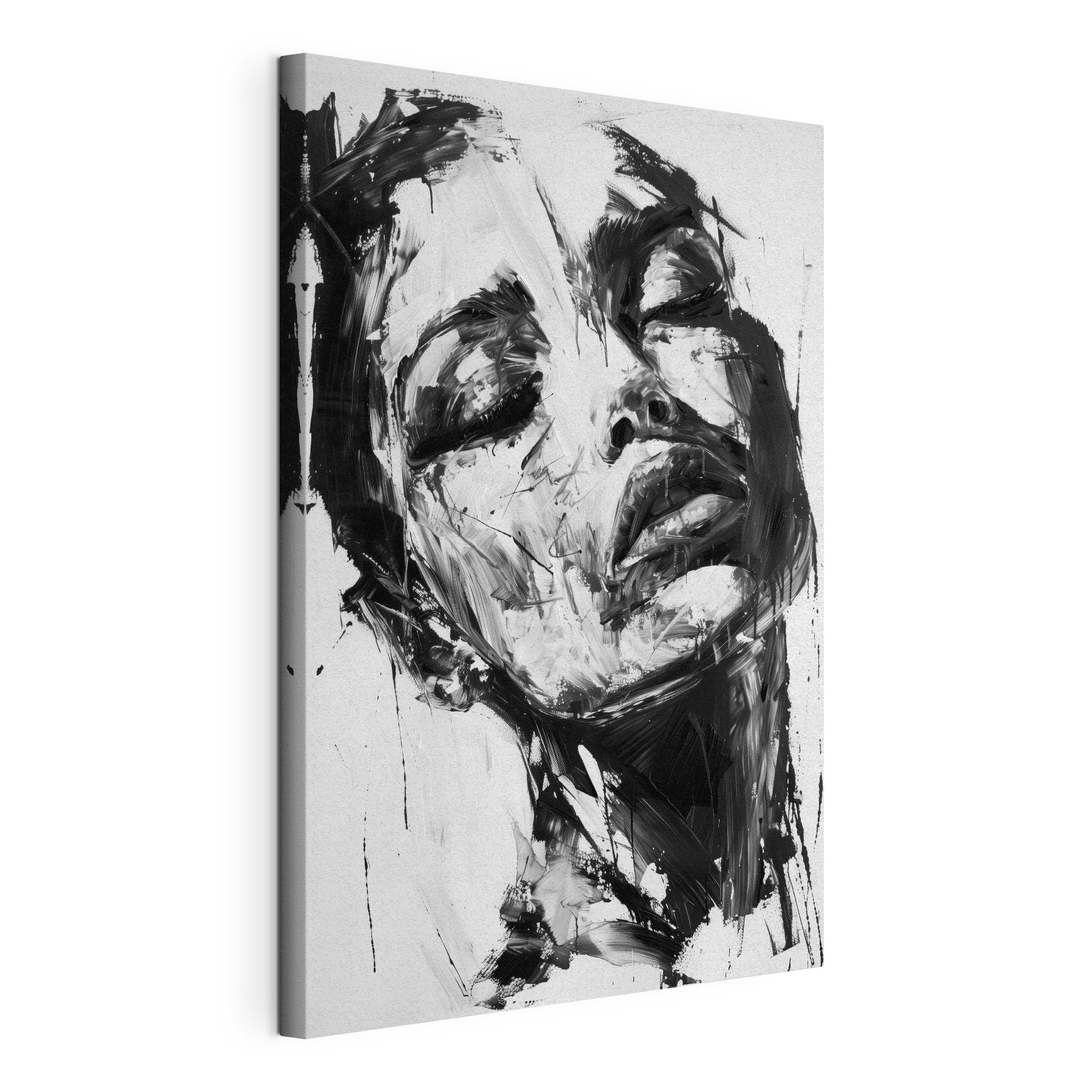 A painting of a woman's face